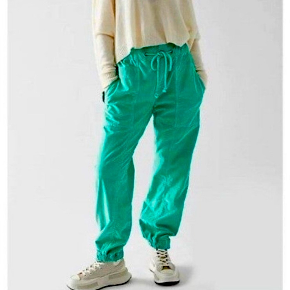 Green Corduroy Angelo Mid-Rise Joggers